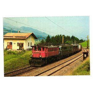 Vintage Austria Postcard Elektro Lokomotiven 1245.01 1110.28 REIJU Train Engine